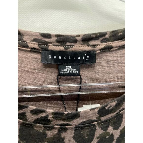 Sanctuary Bryanna Knit Dress Brown Leopard Animal Print Dress XXL NEW - Picture 5 of 7